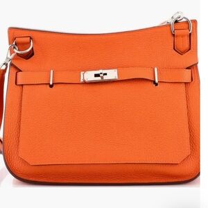 Vibrant Signature Orange Hermes Jypsiere 28 Shoulder Bag